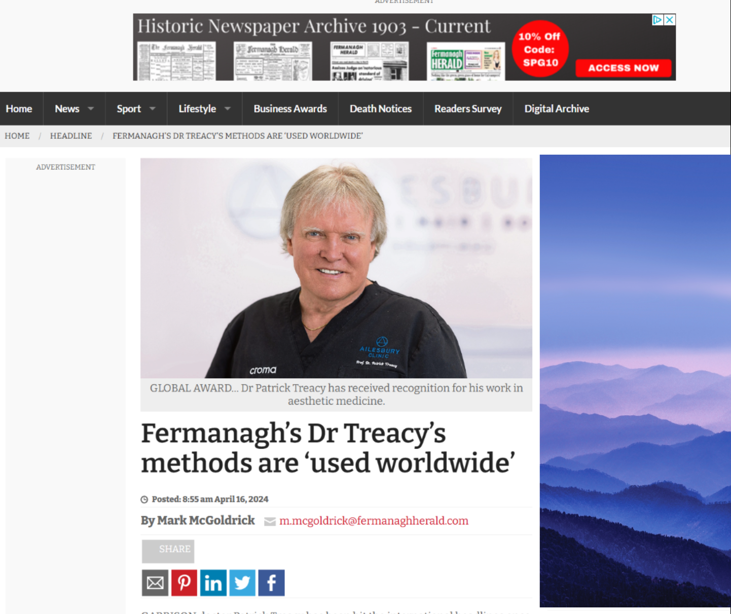 Prof Patrick Treacy's safety methods are used worldwide